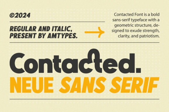 Contacted Font: A Bold Sans Serif for Confident Branding