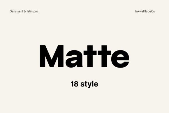 Matte: A Clean, Bold Sans Serif for Modern Web Design