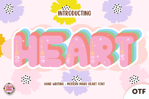 Modern Maru Heart Font: Love-Filled Typography for Handmade Goods