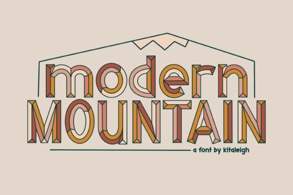 Modern Mountain: A Bold Display Font for Digital Branding