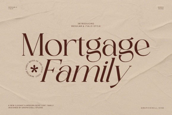 Mortgage Family: A Modern Serif Font for Scroll-Stopping Marketing