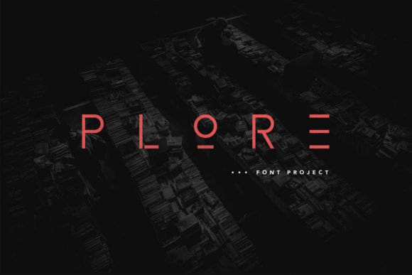 Plore: A Modern Stencil Sans Serif Font for Crafters