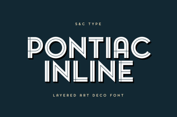 Pontiac Inline: A Modern Art Deco Font That Elevates Your Brand