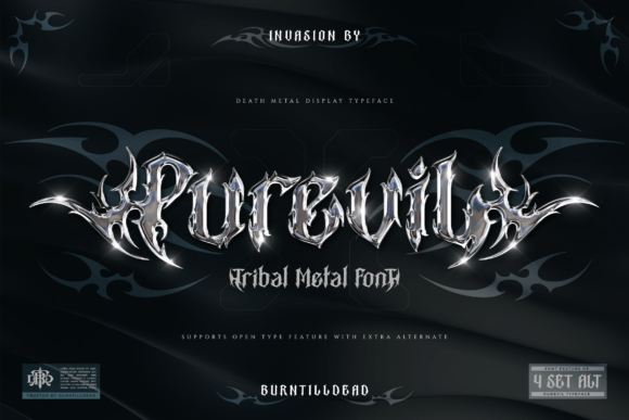 Purevil: A Tribal Metal Blackletter Font for Bold Digital Identity