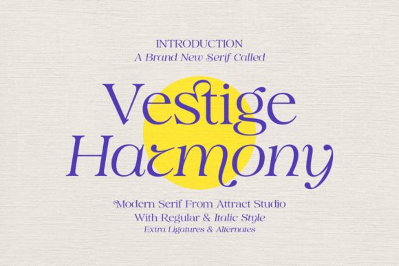 Vestige Harmony: A Modern Serif Font for Digital Branding