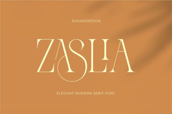 Zaslia: A Refined Ligature Serif for Thoughtful Branding
